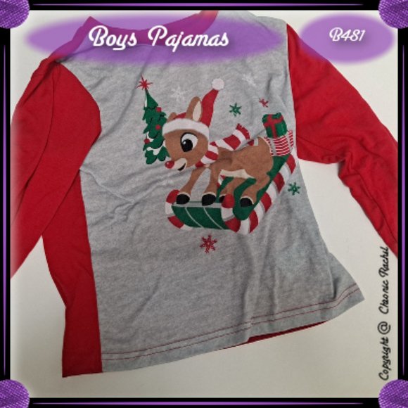Red and Black Rudolph Pajamas - Picture 4 of 6